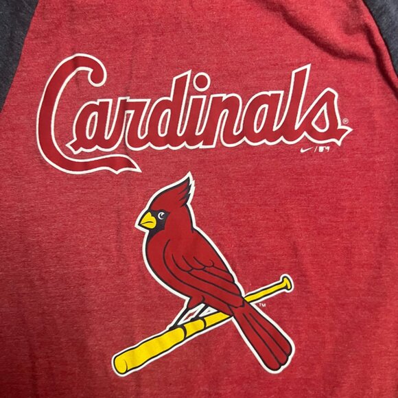 Nike St. Louis Cardinals Women XS Athletic Fit Red‎ Grey 3/4 Sleeve MLB (Z) - Picture 4 of 8